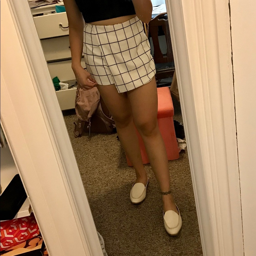 FOREVER 21 check pattern skorts